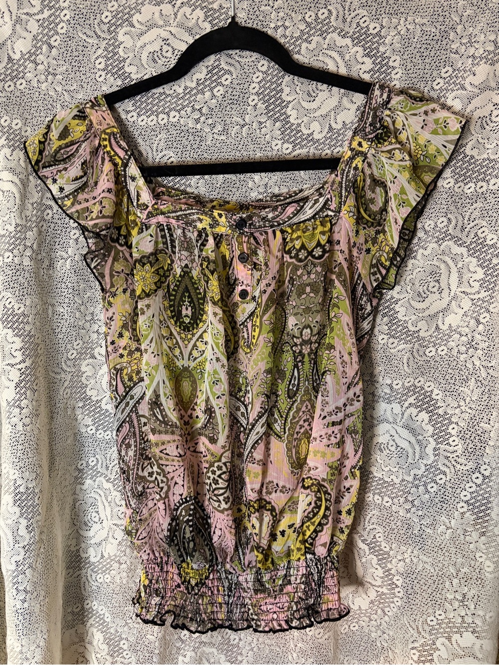 Y2K B-wear Paisley Top
